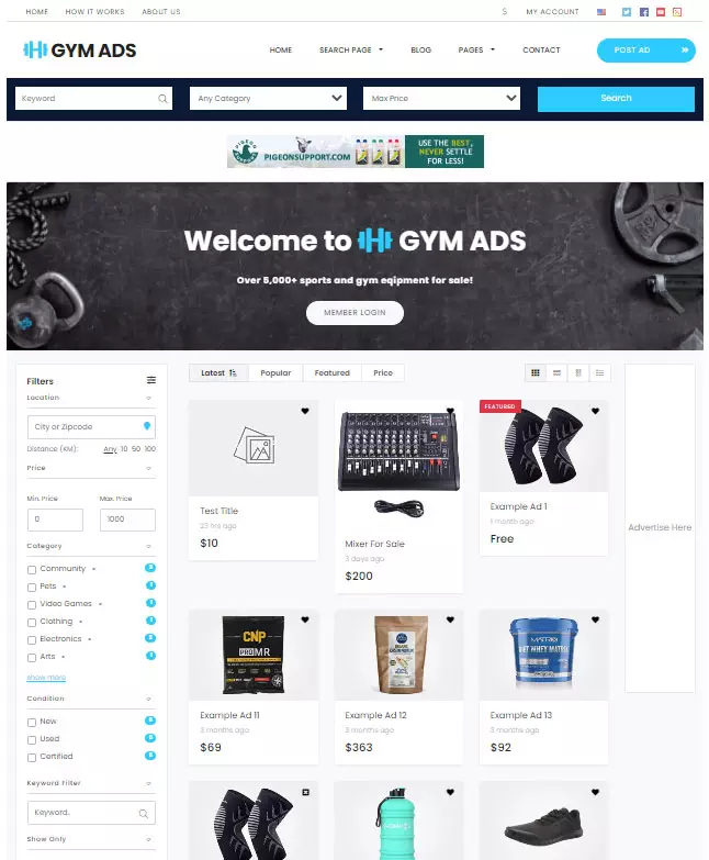 classifieds theme for elementor