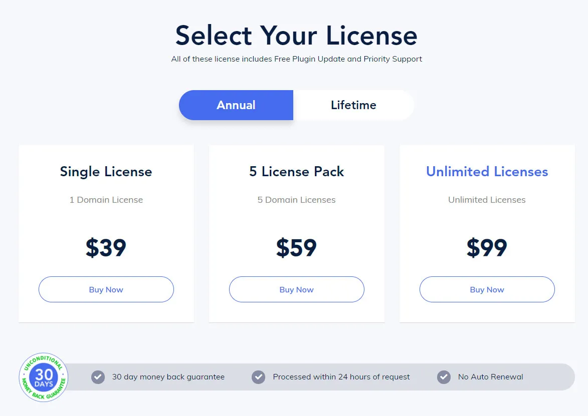 Qubely pricing Qubely pricing