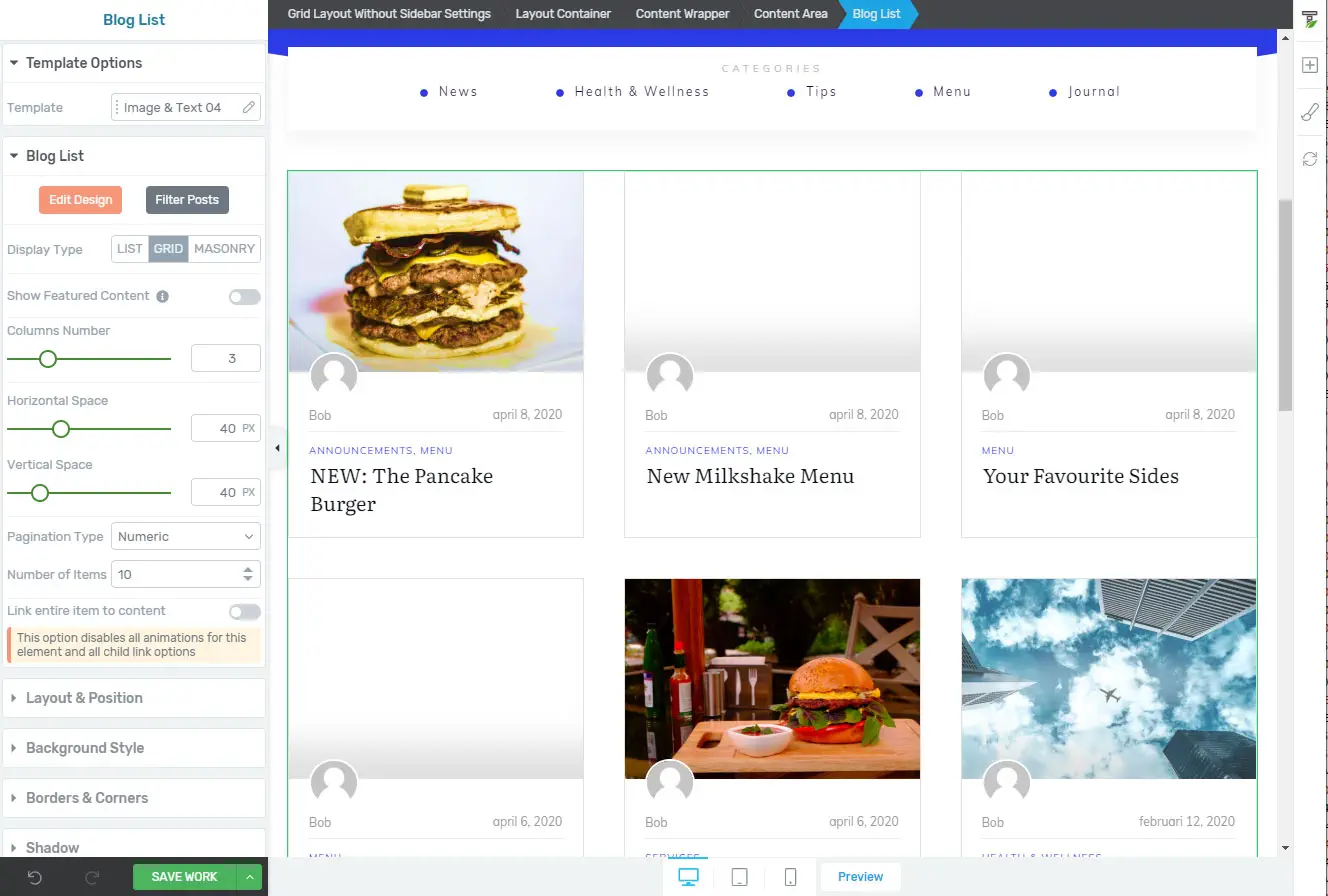 thrive theme builder template