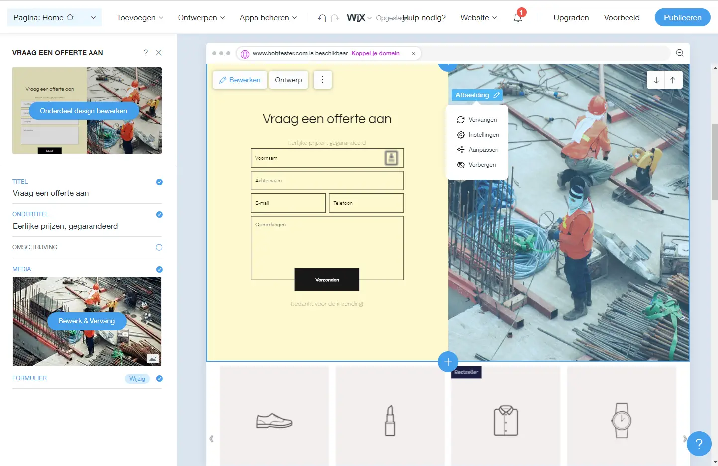 Wix ADI editor